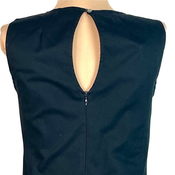 DKNYC Embroidered Geometric Print Dress Size 4 Black White Linen Blend Sheath - Picture 7 of 10